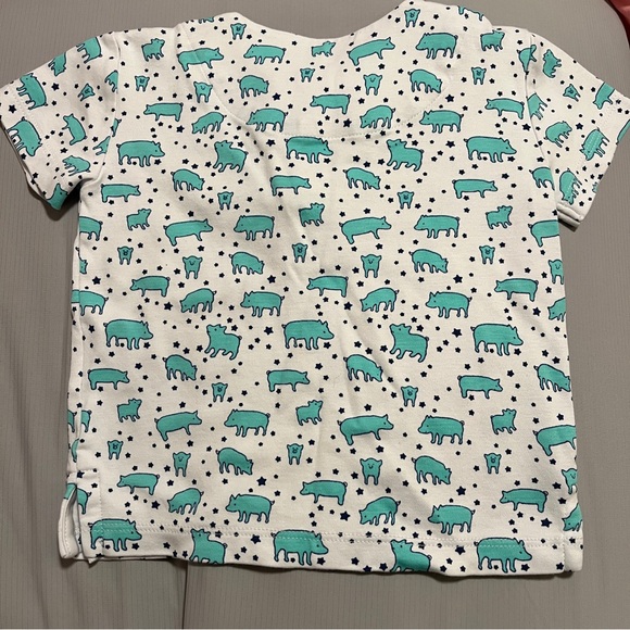 Roller Rabbit Blue Pig Print Pajama Set - Picture 3 of 6